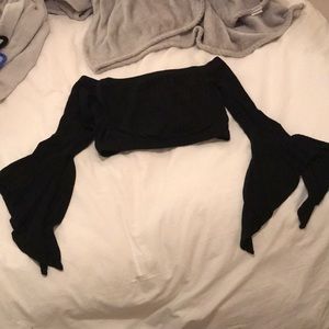 Black off the should top